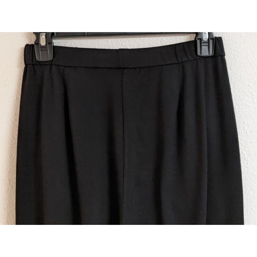 Women's EILEEN FISHER Black Stretch Knit Pull-On Cropped Pants XXS - Picture 3 of 8